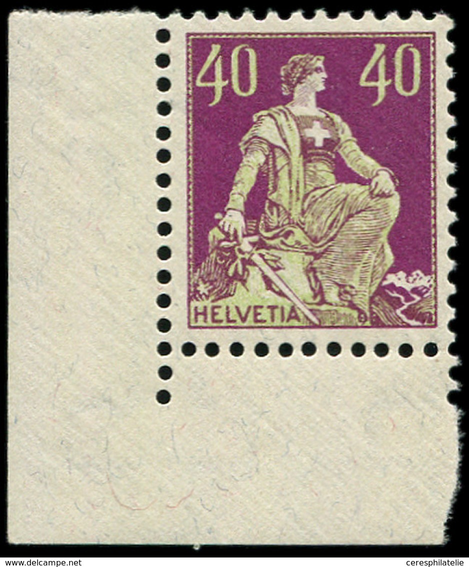 ** SUISSE 123 : 40c. Lilas Et Bistre, Cdf, TB - 1843-1852 Timbres Cantonaux Et  Fédéraux