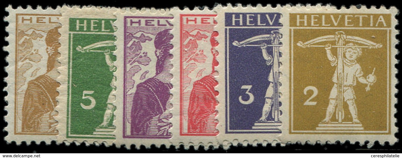 * SUISSE 128/33 : La Série, TB - 1843-1852 Federal & Cantonal Stamps