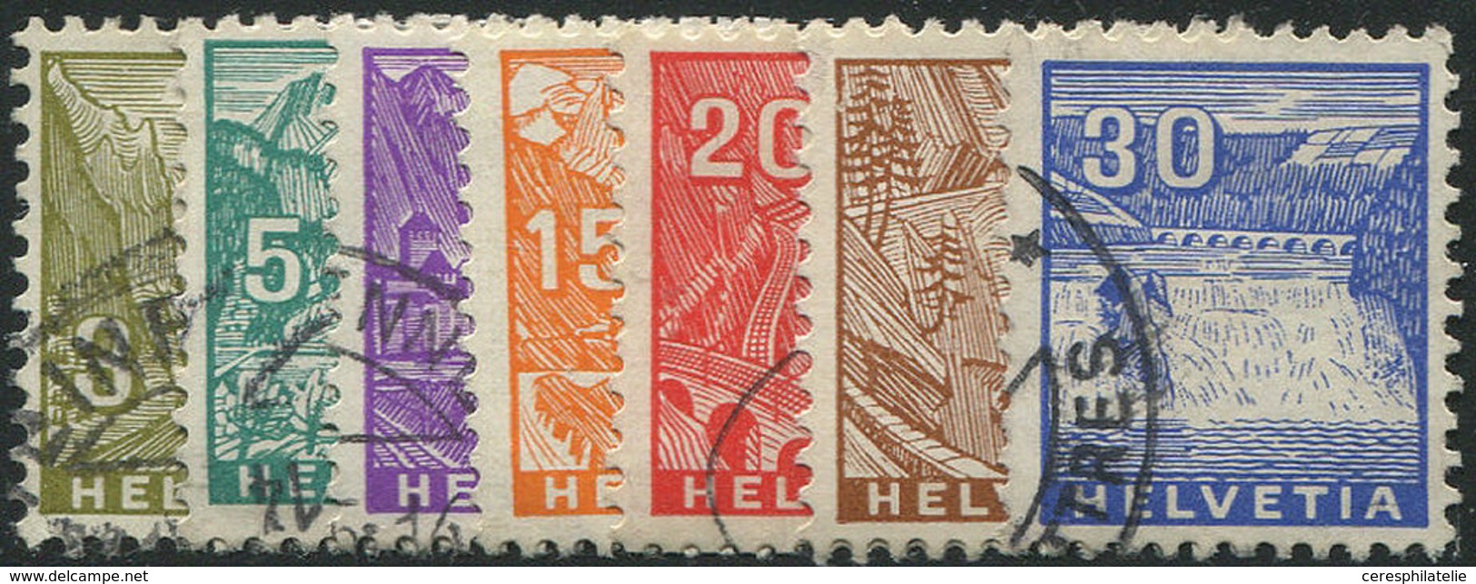 SUISSE 271/77 : La Série Obl., TB - 1843-1852 Federal & Cantonal Stamps