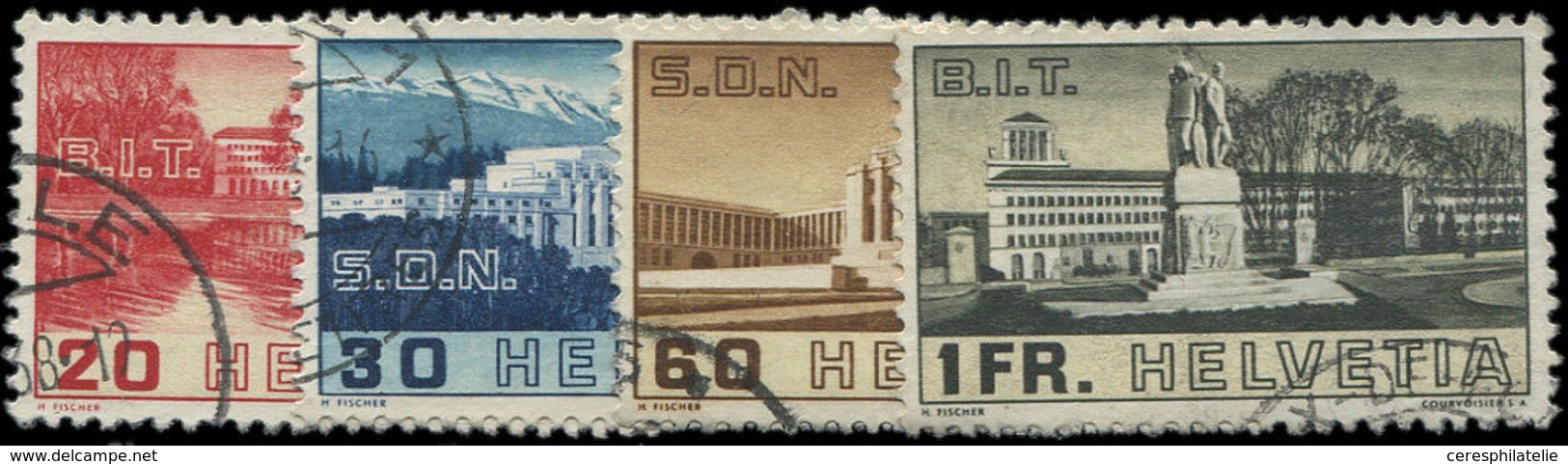 SUISSE 307/10 : La Série Obl., TB - 1843-1852 Federale & Kantonnale Postzegels