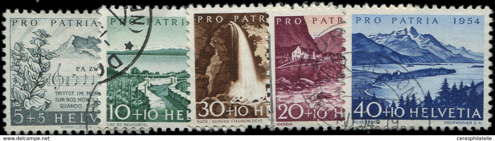 SUISSE 548/52 : La Série Obl., TB - 1843-1852 Federale & Kantonnale Postzegels