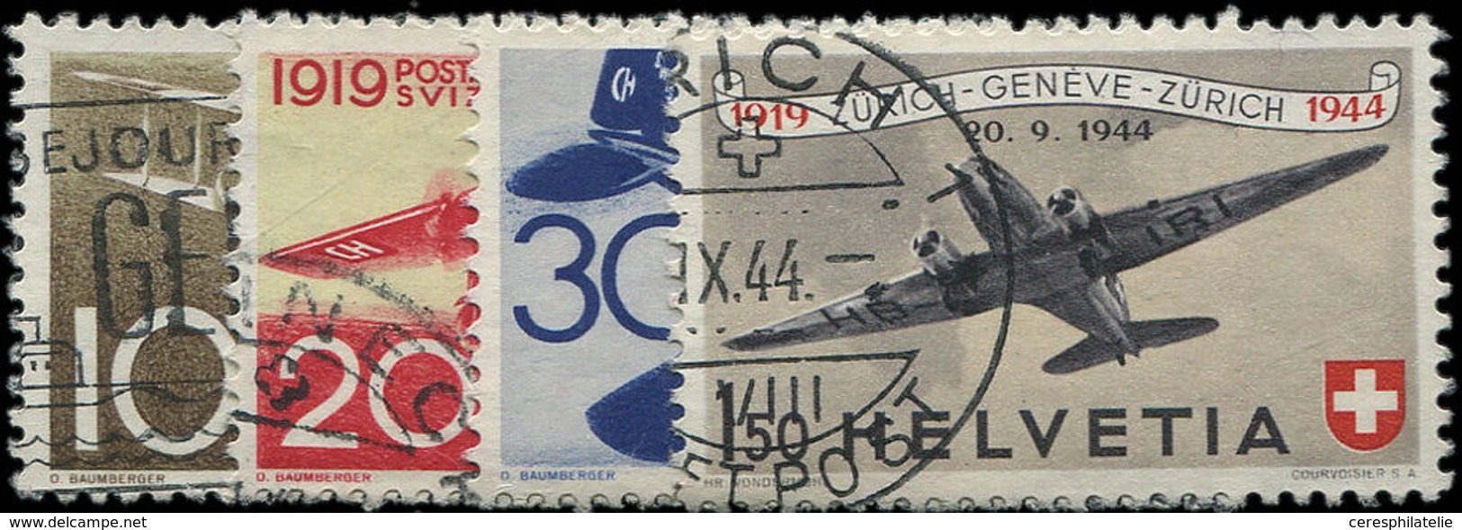 SUISSE PA 36/39 : La Série Obl., TB - Unused Stamps