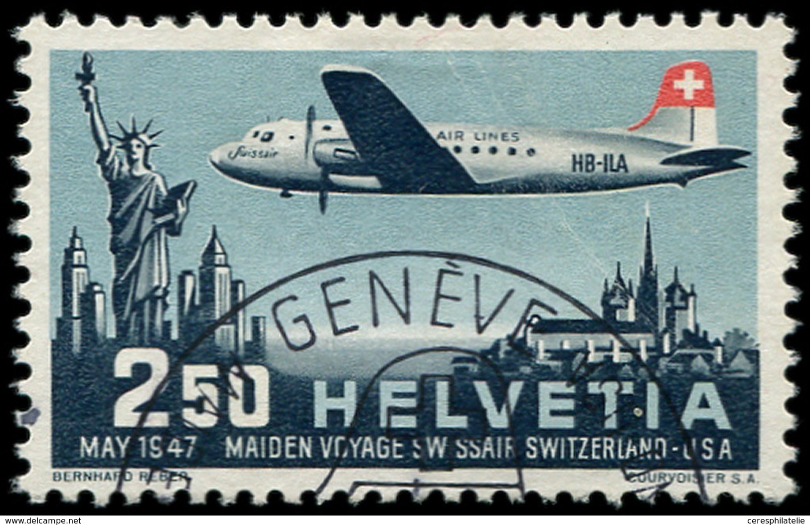 SUISSE PA 41 Obl. Càd Genève, Douglas D.C4 - Nuevos