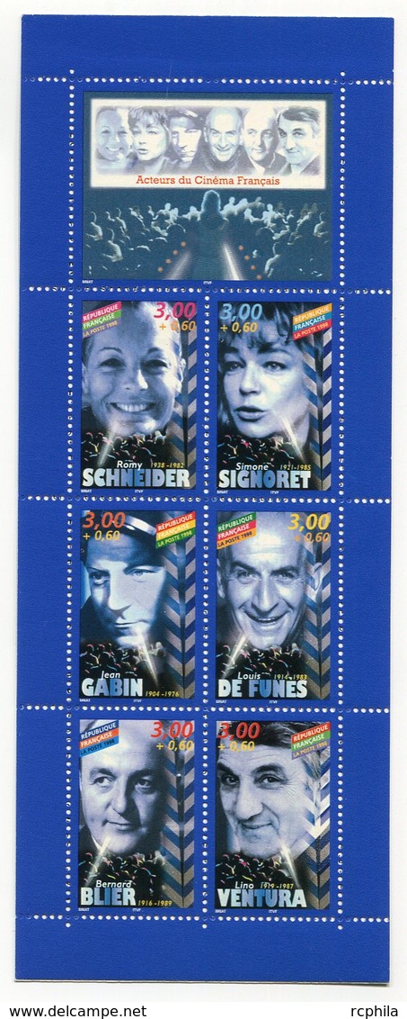 RC 13207 FRANCE BC 3193 CARNET ACTEURS DE CINÉMA 1998 NON PLIÉ A LA FACIALE NEUF ** - Personen