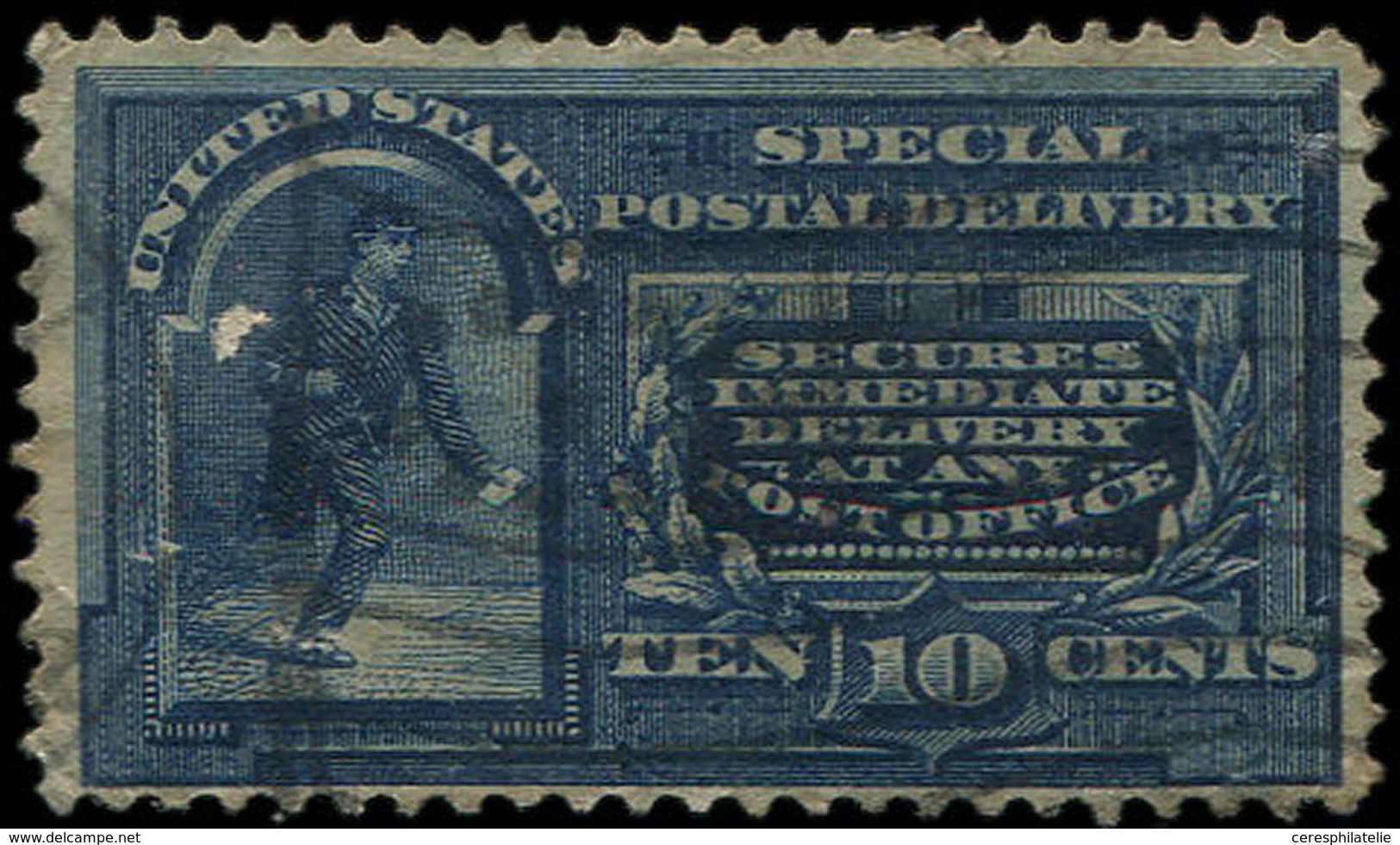 ETATS-UNIS Exprès N°4 : 10c. Bleu, Obl., TB - Express & Recomendados