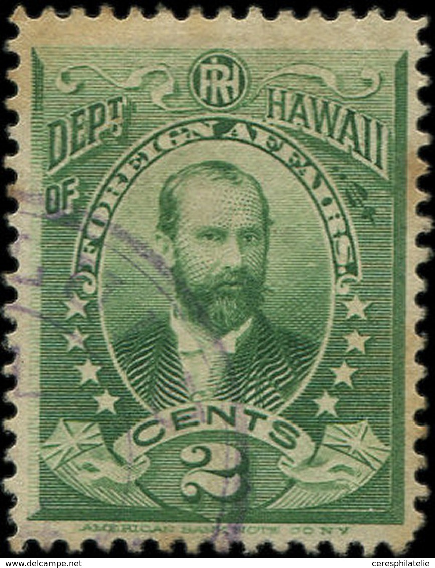 HAWAI Service 1 : 2c. Vert, Obl., TB - Hawaii