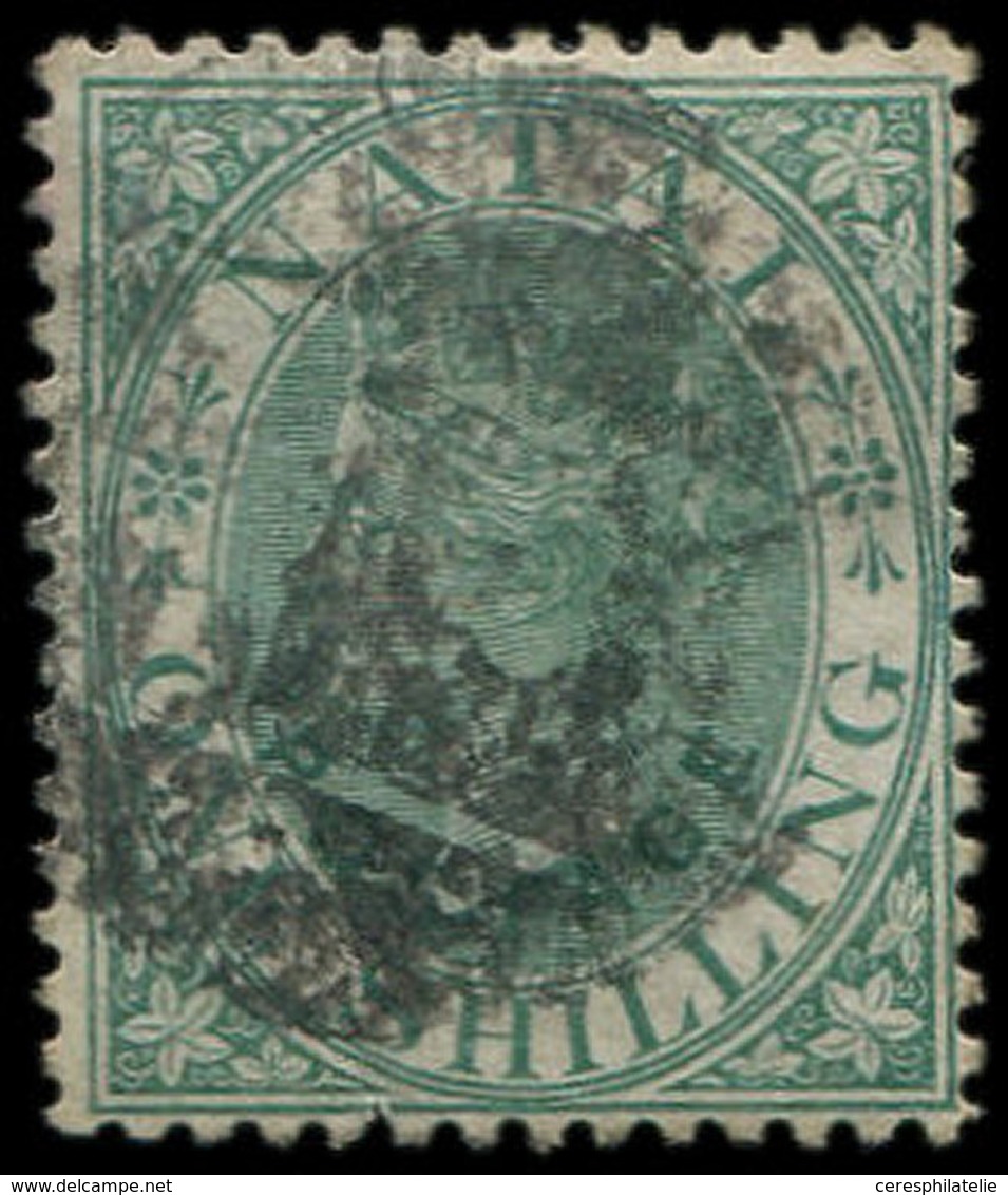 NATAL 14 : 1s. Vert, Obl., TB - Natal (1857-1909)