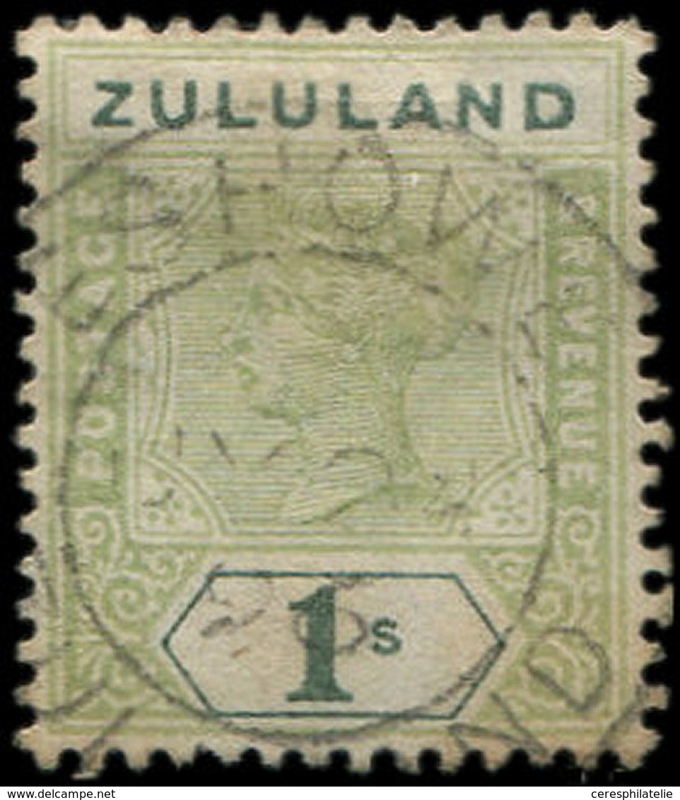 ZOULOULAND 19 : 1s. Vert, Obl., TB - Zululand (1888-1902)