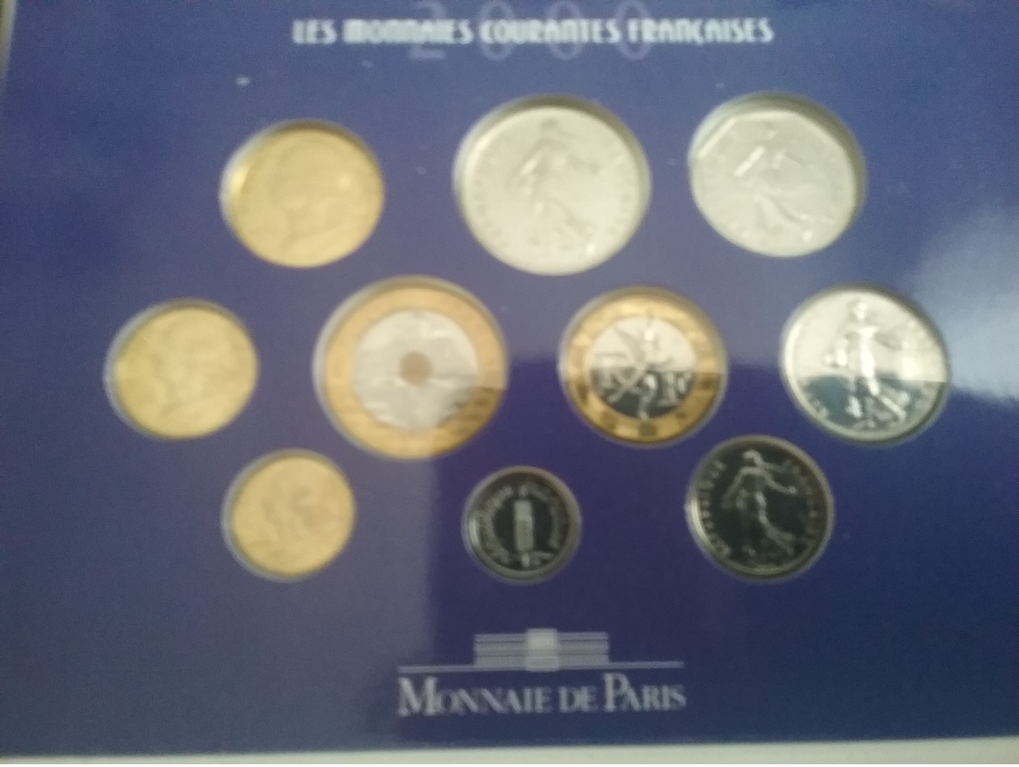 Coffret Monnaie de Paris Les monnaies courantes françaises 2000 Brillant Universel