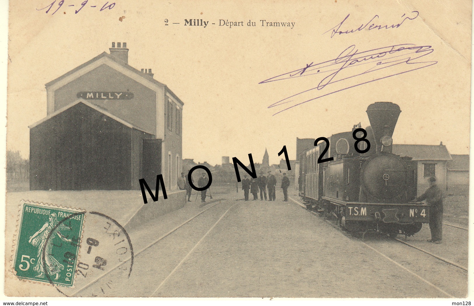 MILLY (91)  DEPART DU TRAMWAY (TRAIN) - Milly La Foret