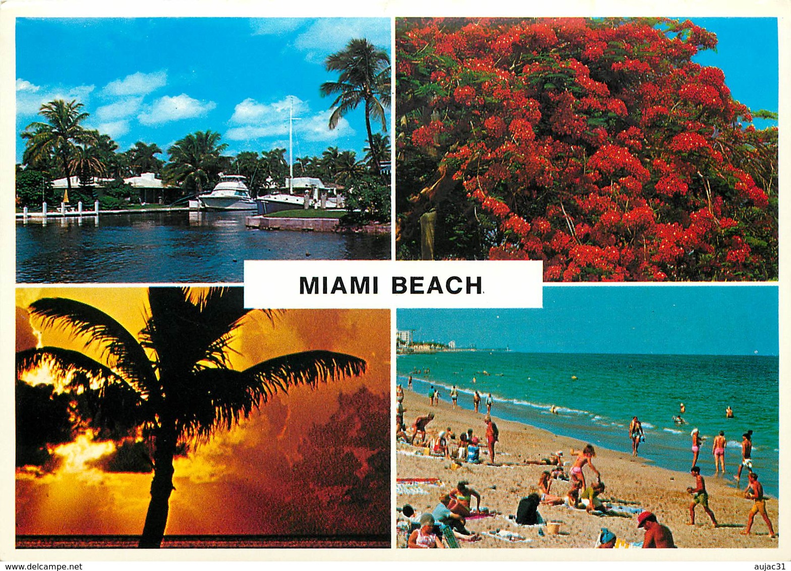 Etats-Unis - Florida - Miami Beach - Multivues - Semi Moderne Grand Format - état - Miami Beach