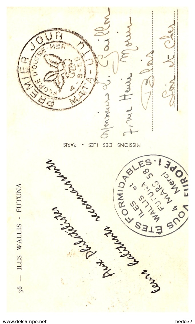 Wallis Et Futuna N°159 - Carte Maximum - Briefe U. Dokumente