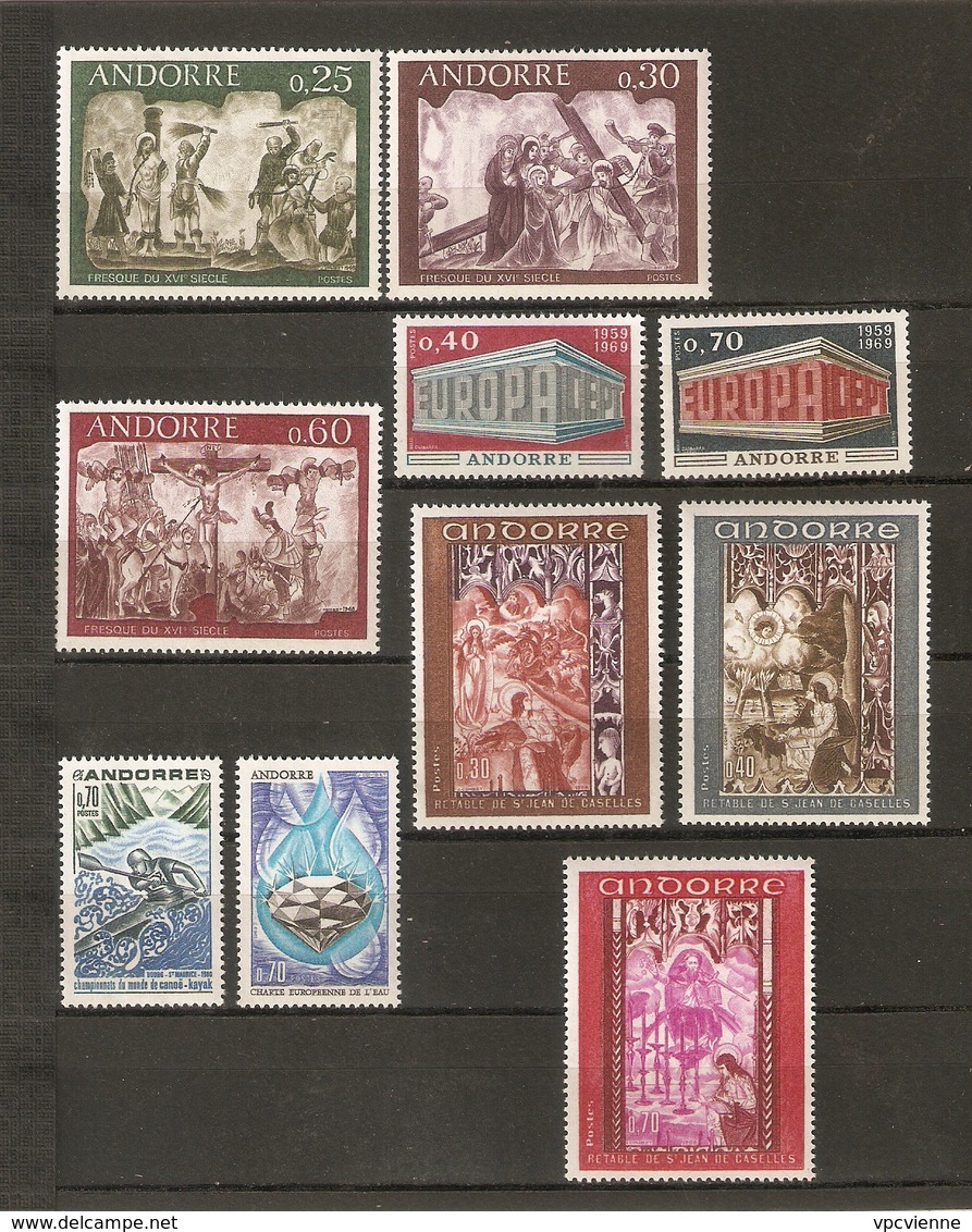 ANDORRE  LOT 29 TIMBRES DU N° 172 Au N° 200 NEUFS SANS CHARNIERES VOIR SCAN - Collections