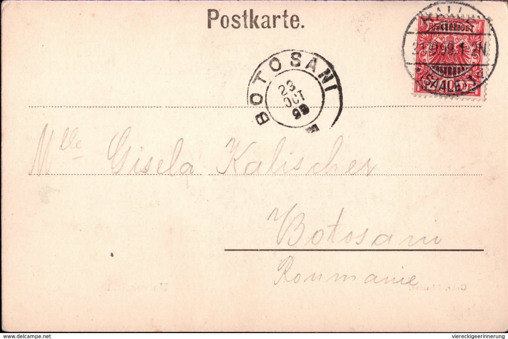 ! 1899 Alte Ansichtskarte Aus Halle An Der Saale, Universität, Gelaufen Nach Botosani, Rumänien - Halle (Saale)