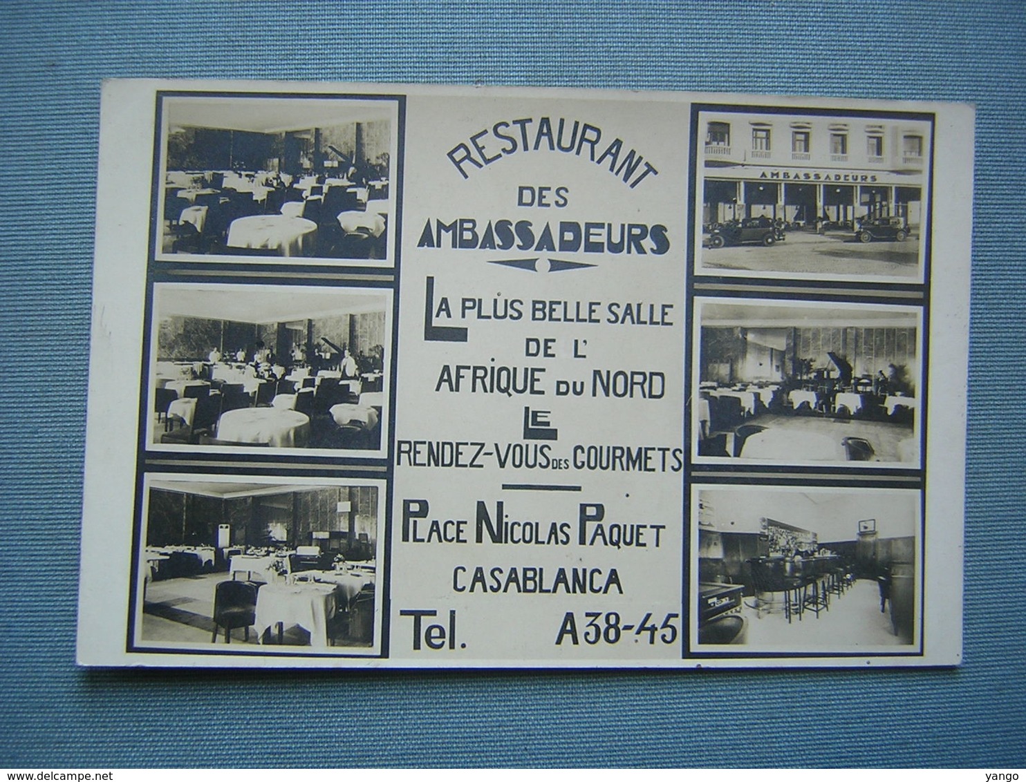 CASABLANCA - RESTAURANT DES AMBASSADEURS - PLACE NICOLAS PAQUET - Casablanca