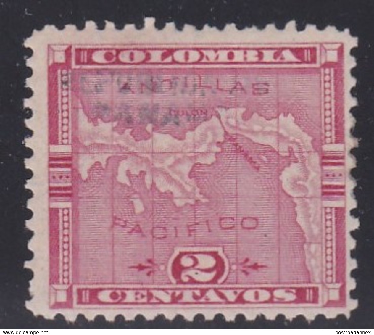 Panama, Scott #59, Mint Hinged, Map Overprinted, Issued 1903 - Panama