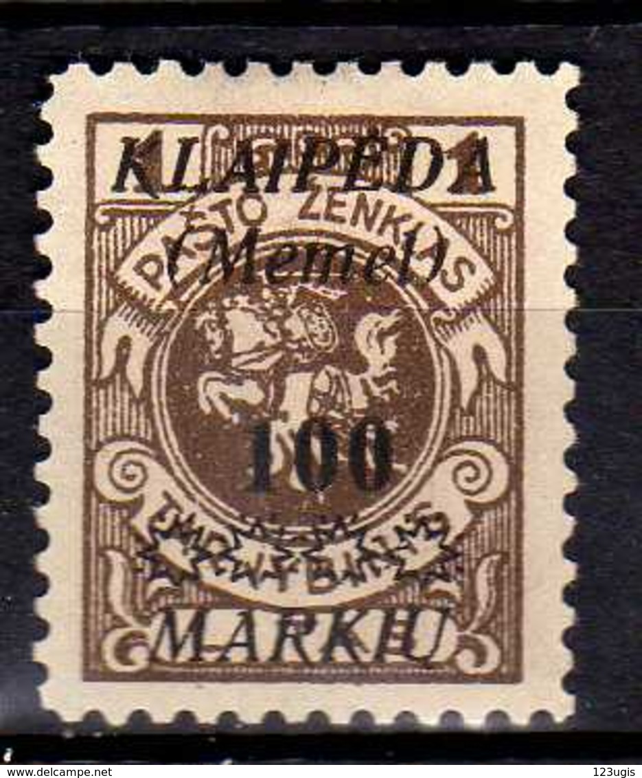 Memel / Klaipeda 1923 Mi 139 (*) [260819VII] - Memelgebiet 1923