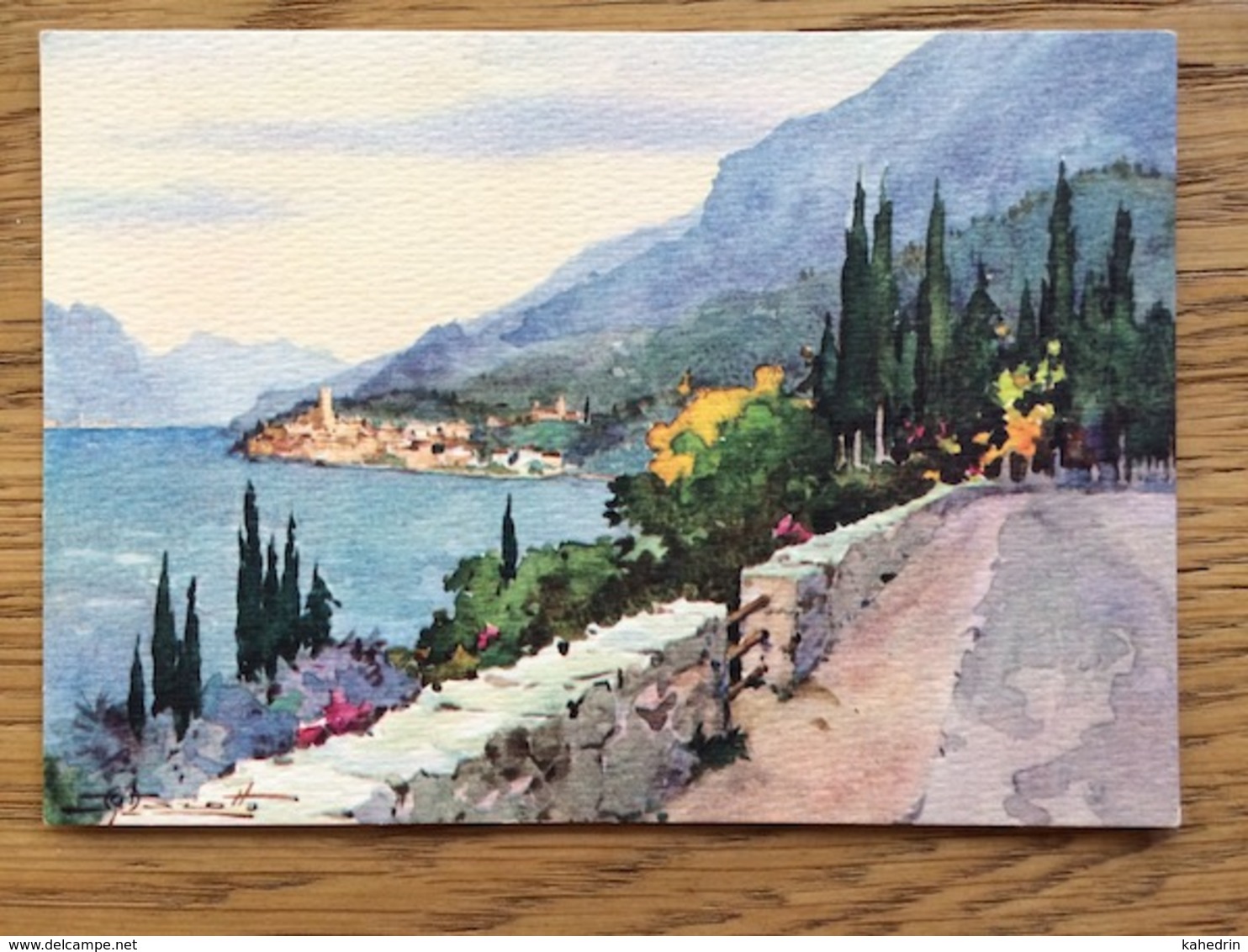 Italy, Lago Di Garda Malcesine Panorama U. Marotto - Schilderijen