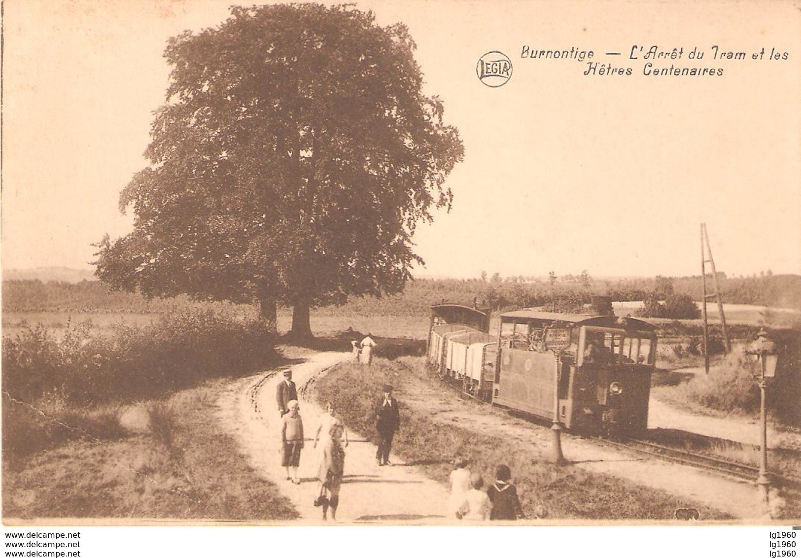 224) BURNONTIGE - L'Arrêt Du Tram - L'état Excellent!!! - Ferrieres