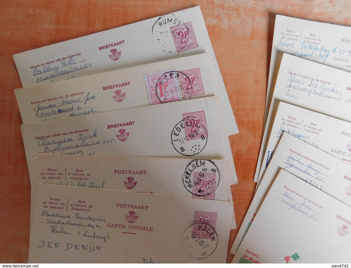 Lot 10 Entiers Postaux Publibels, National Loterij, Pour Cachets  (S8) - Publibels