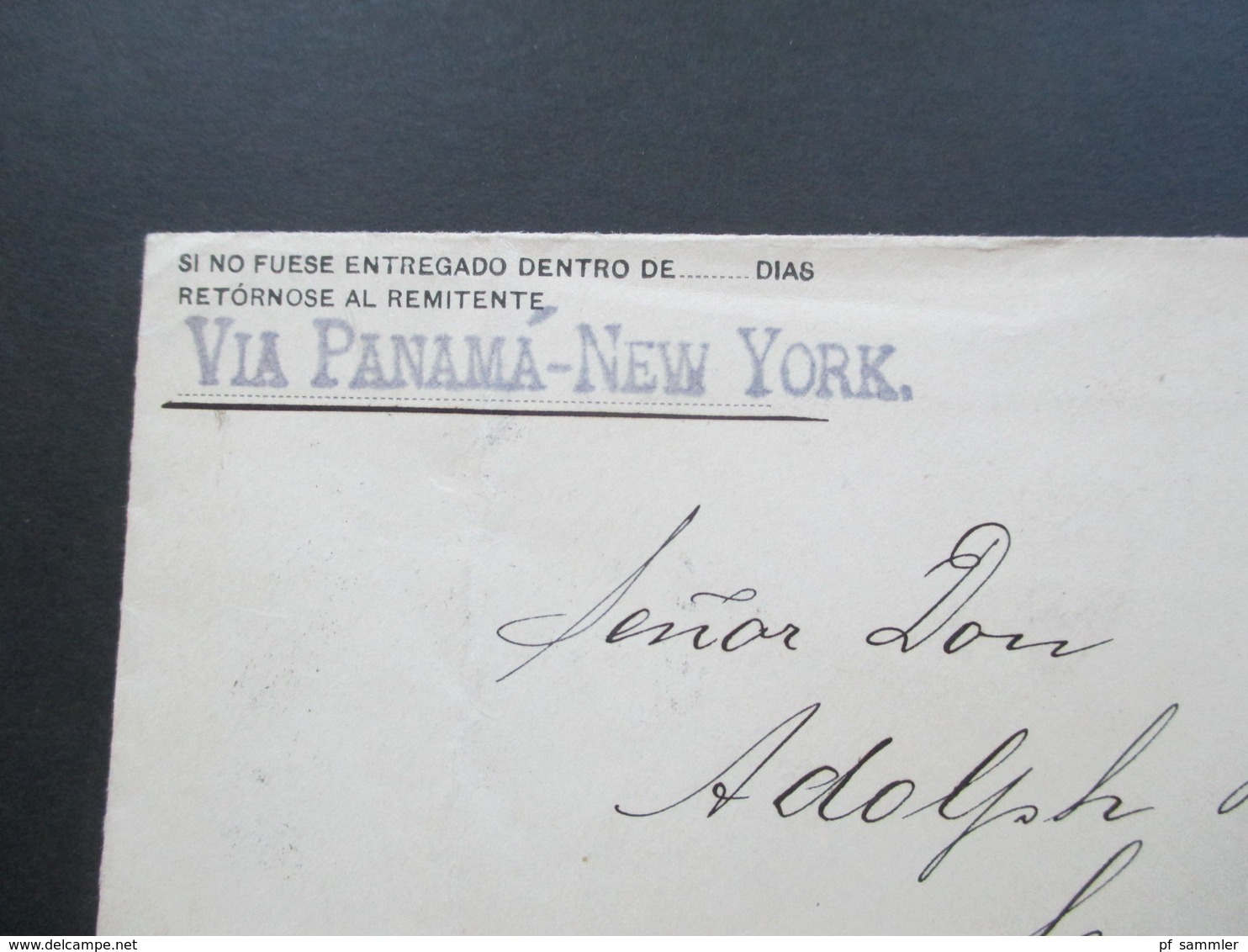 El Salvador 1897 GA Umschlag  K1 Foreign N.Y. Transit Via Panama - New York Schiffspost Mit Ak Stempel K1 Hannover - El Salvador