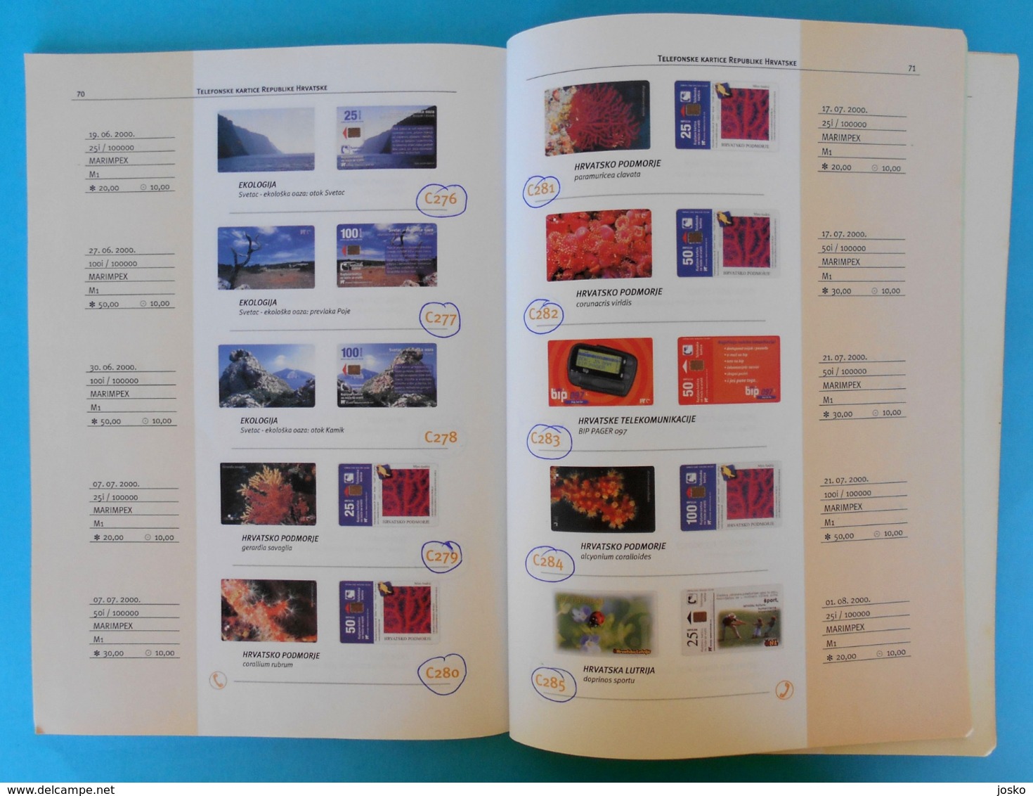 CROATIA PHONECARDS CATALOGUE ( 2001.) * Limited issue only 1000.ex * katalog catalog catalogo catalogus