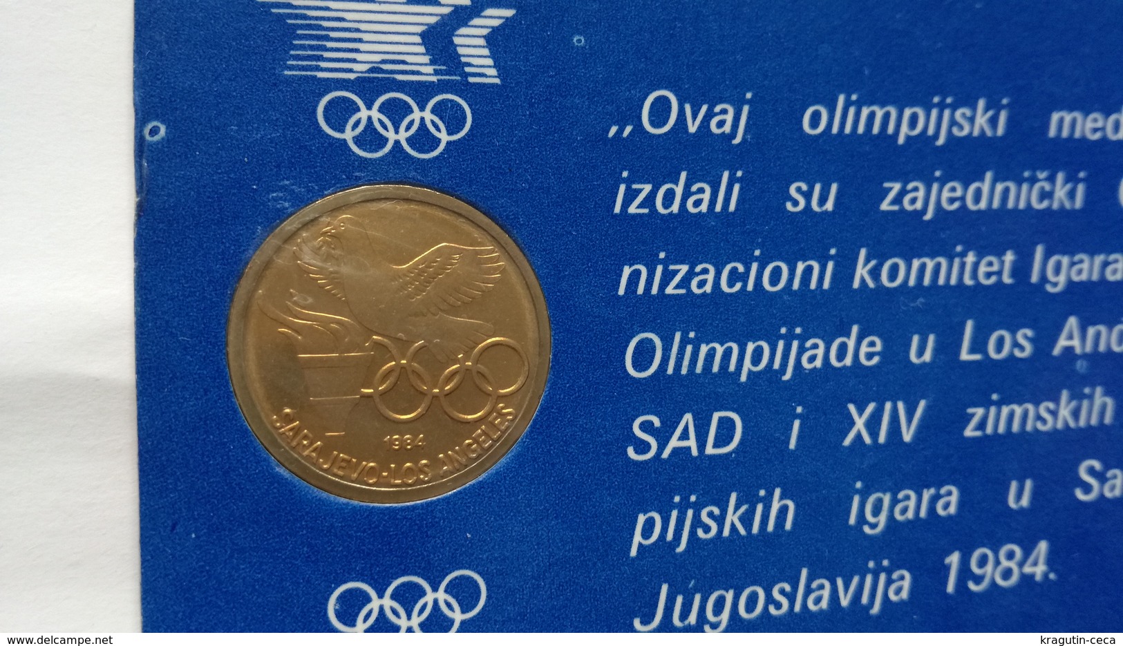 1984 OLYMPIC GAMES Coin XXIII Olympiad LOS ANGELES SARAJEVO Coin Medal Münze Medaille Pièce Monnaie OLYMPIADE Médaille - Bekleidung, Souvenirs Und Sonstige