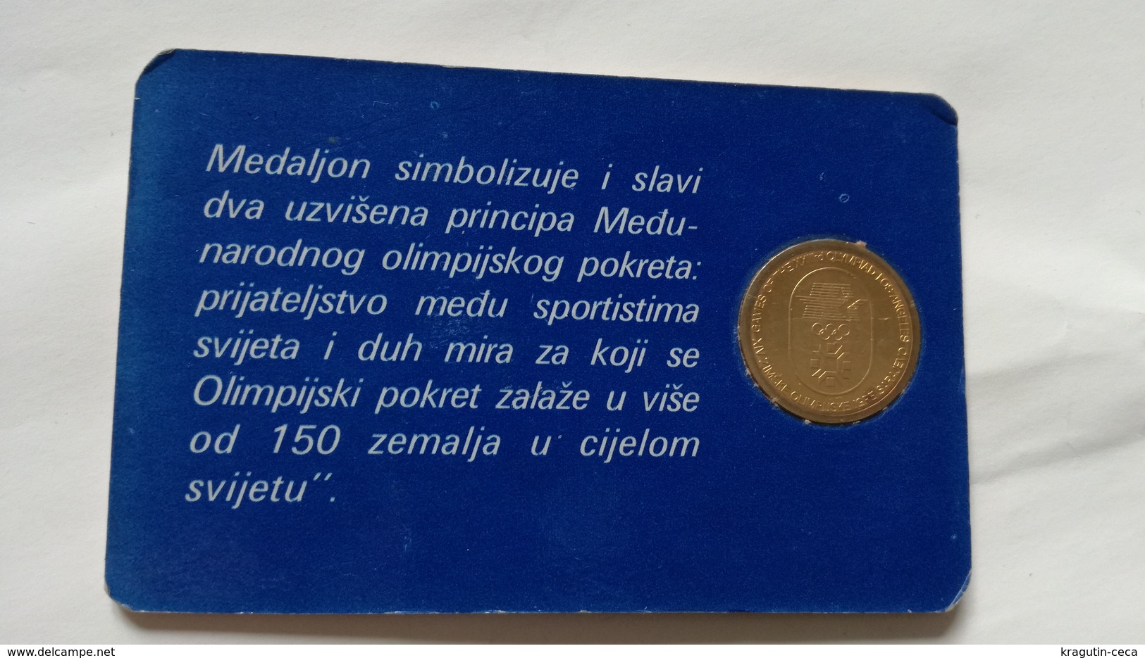 1984 OLYMPIC GAMES coin XXIII Olympiad LOS ANGELES SARAJEVO coin medal Münze medaille pièce monnaie OLYMPIADE Médaille