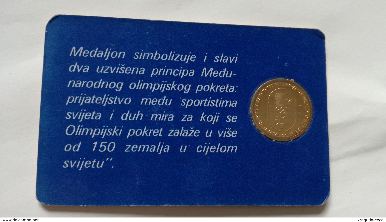 1984 OLYMPIC GAMES coin XXIII Olympiad LOS ANGELES SARAJEVO coin medal Münze medaille pièce monnaie OLYMPIADE Médaille