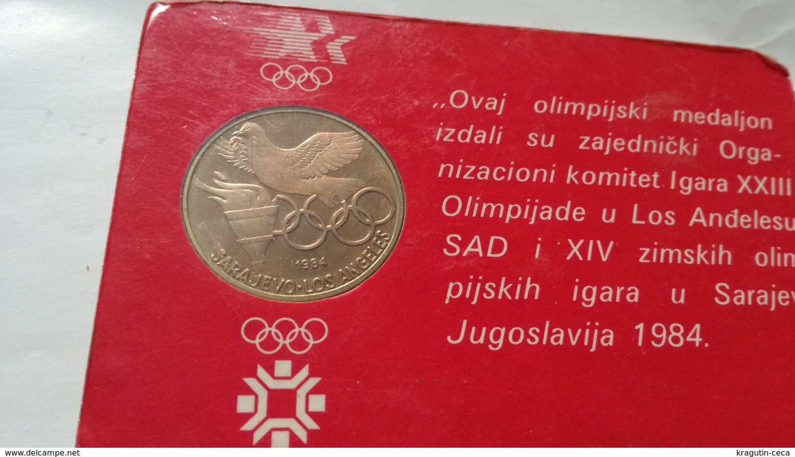 1984 OLYMPIC GAMES coin XXIII Olympiad LOS ANGELES SARAJEVO coin medal Münze medaille pièce de monnaie OLYMPIADE Médaill