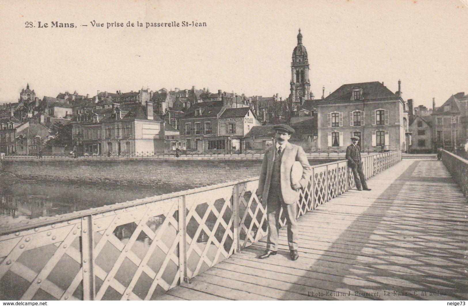 Carte Postale Ancienne De La Sarthe - Le Mans - Vue Prise De La Passerrelle St Jean - Le Mans