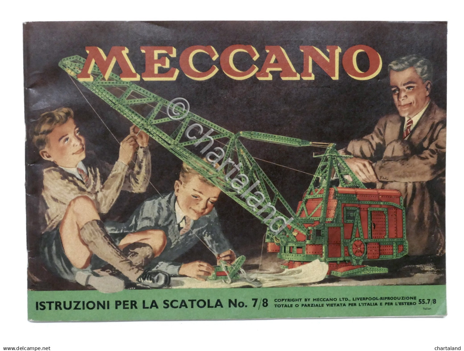 Giocattoli Costruzioni - Meccano - Istruzioni Per La Scatola N. 7 / 8 - 1955 - Meccano