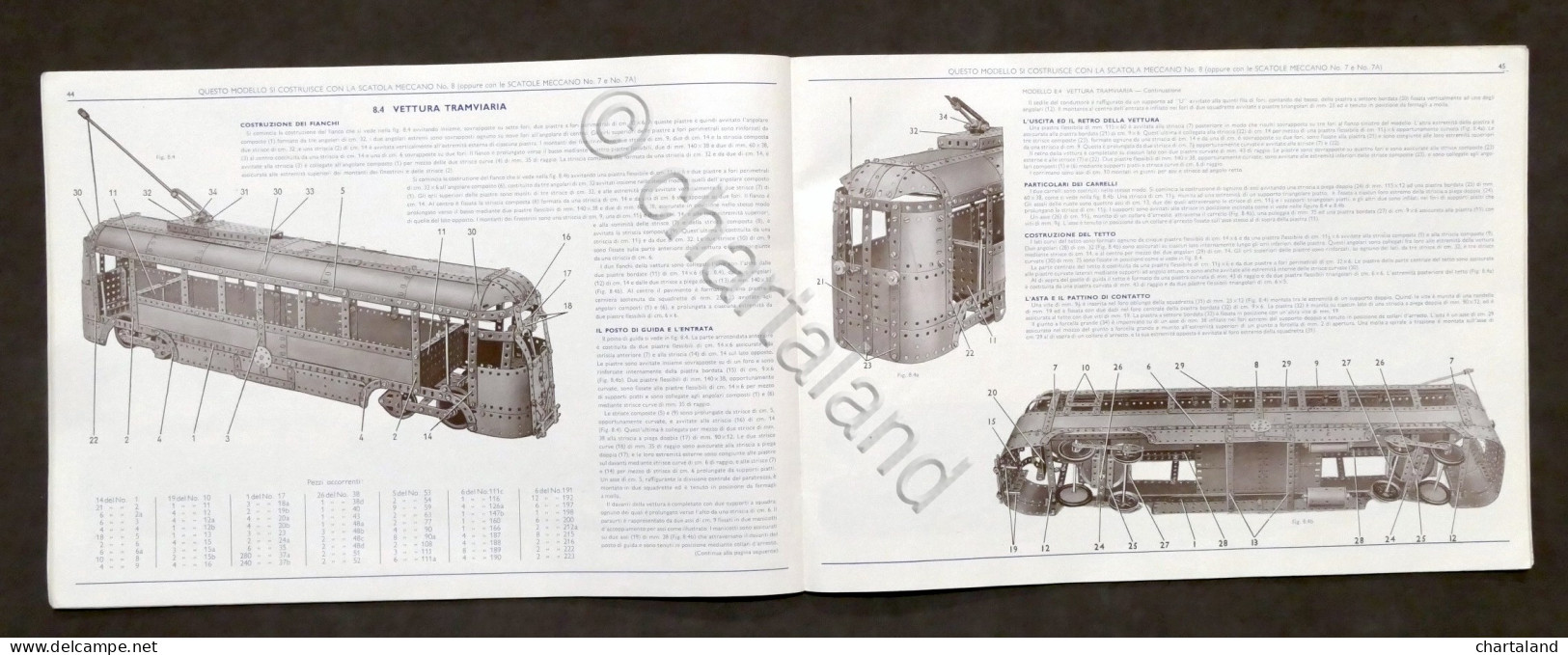 Giocattoli Costruzioni - Meccano - Istruzioni Per La Scatola N. 7 / 8 - 1955 - Meccano