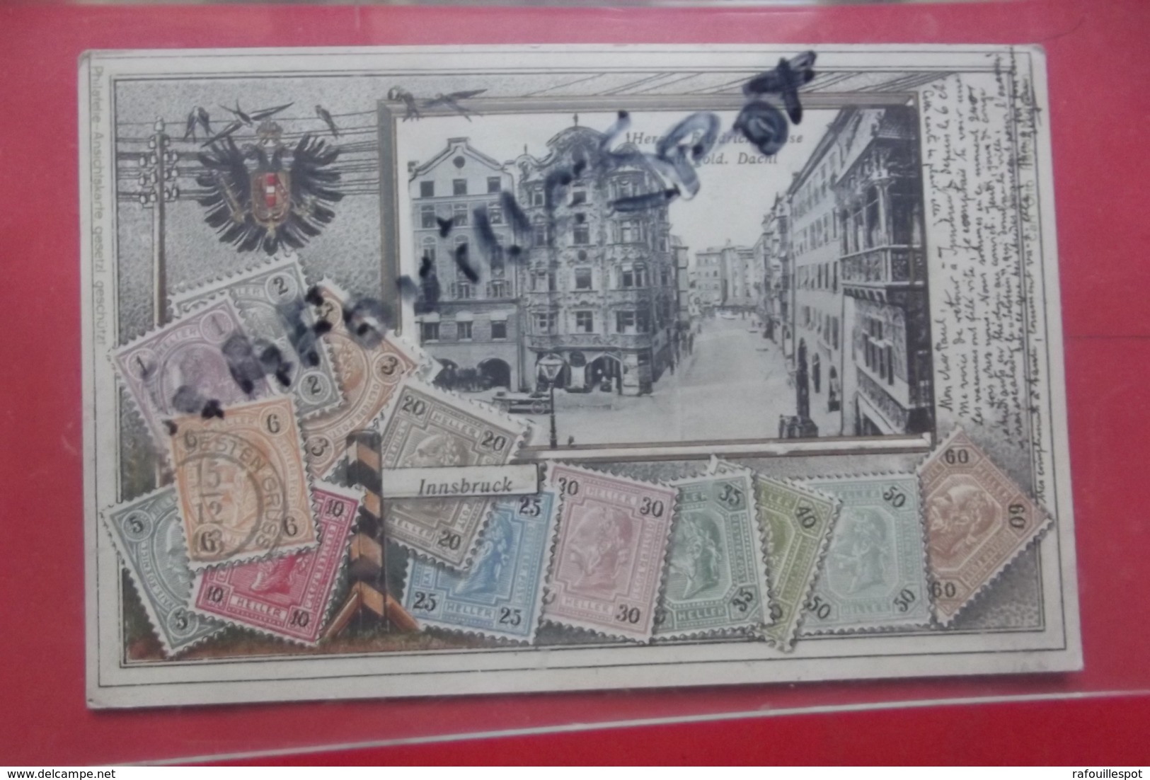 Cp Herzog Friedrichstrasse Mit Gold Dachl Innsbruck - Briefmarken (Abbildungen)