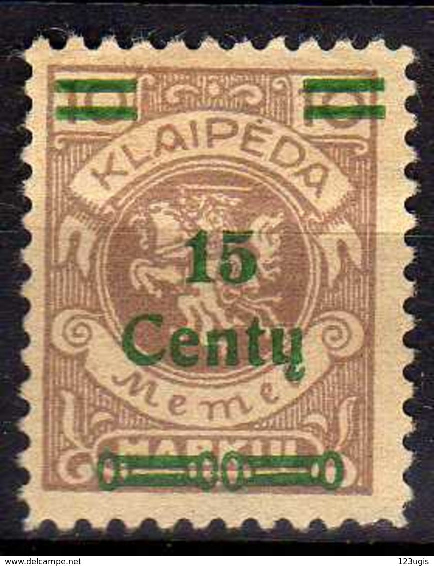 Memel / Klaipeda 1923 Mi 206 * [260819VII] - Memelgebiet 1923