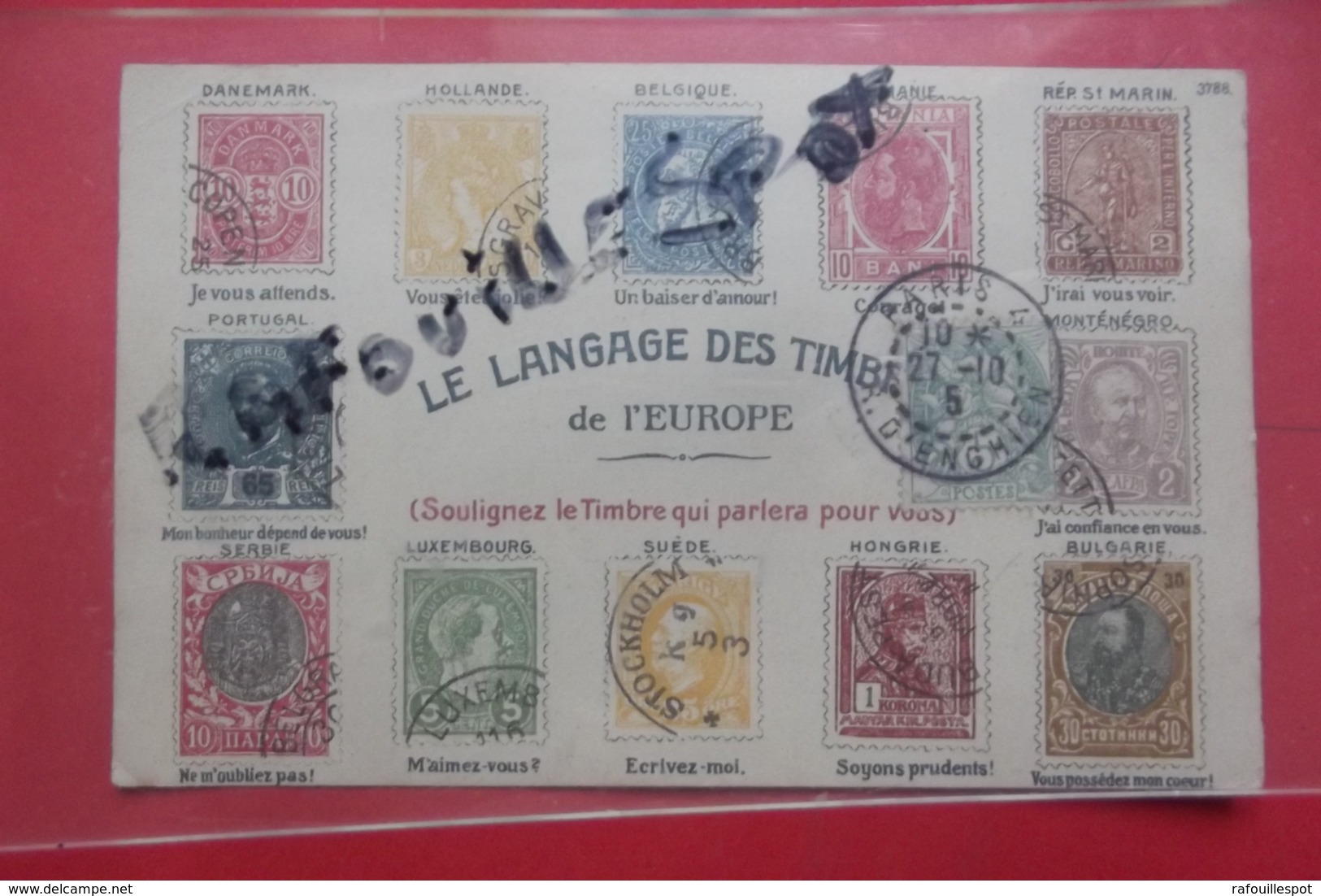 Cp Timbres De L'europe - Briefmarken (Abbildungen)