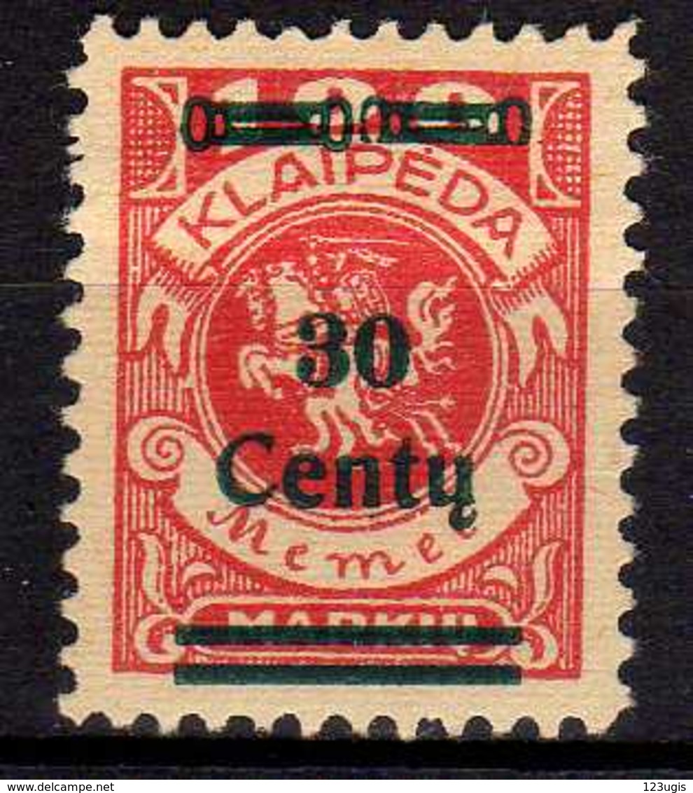 Memel / Klaipeda 1923 Mi 227 * [260819VII] - Memelgebiet 1923