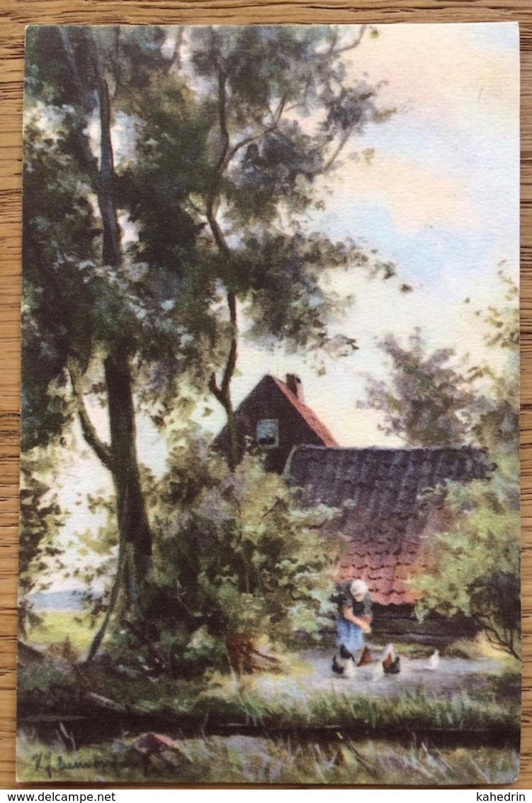 Nederland, Farmhouse, Boerderij, Bauernhof, Ferme, Unused - Malerei & Gemälde