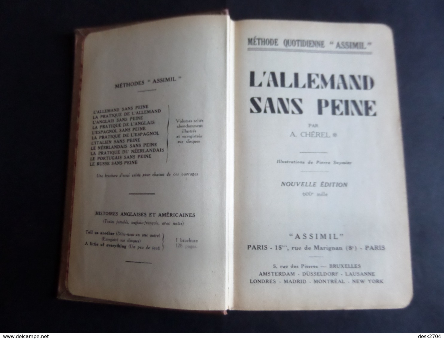 Assimil Allemand (10 Disques 45 Tours L.D.), Deutsch Ohne Mühe - Made In France Et Le Livre L'allemand Sans Peine  11/57 - Volledige Verzamelingen
