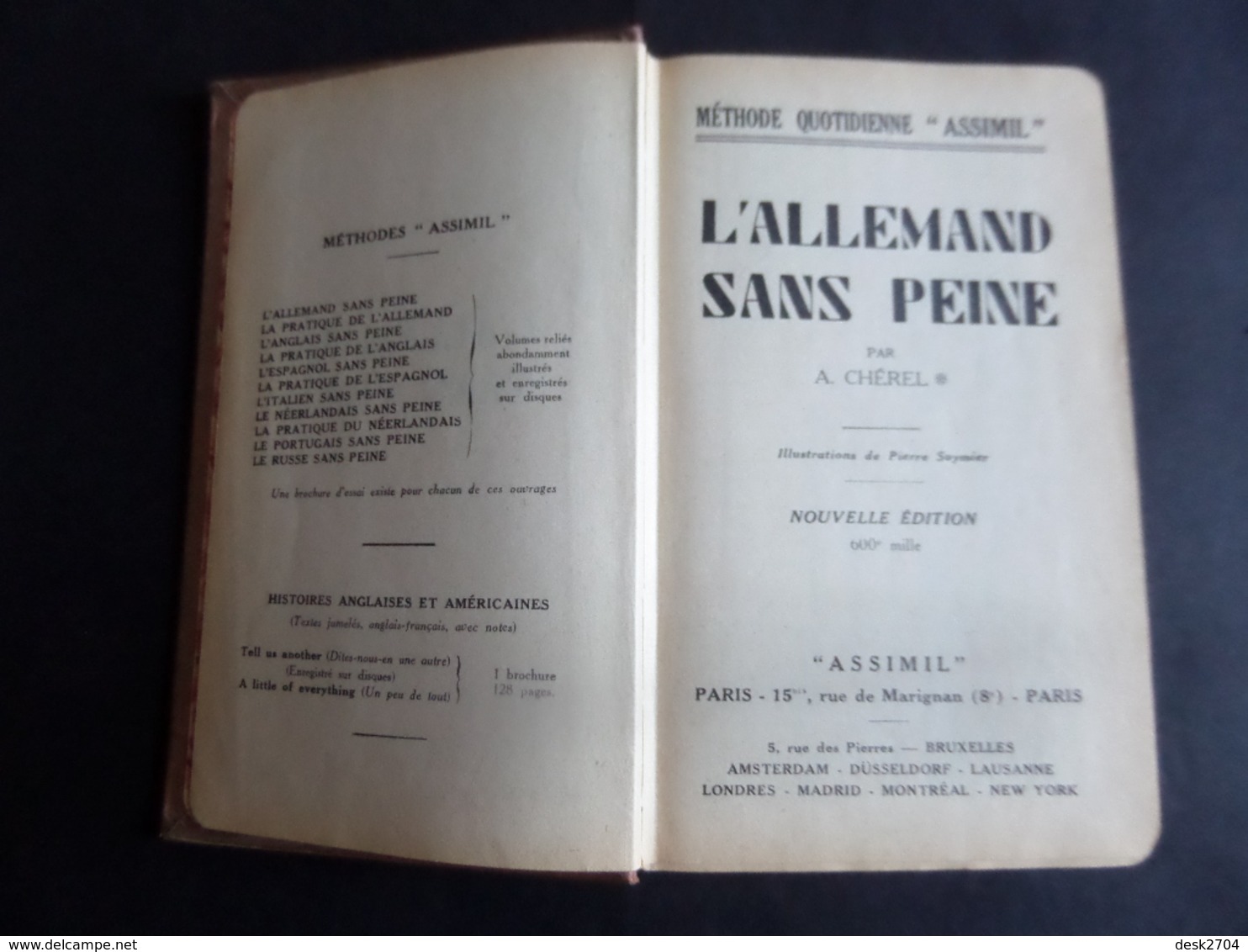 Assimil Allemand (10 Disques 45 Tours L.D.), Deutsch Ohne Mühe - Made In France Et Le Livre L'allemand Sans Peine  11/57 - Collections Complètes