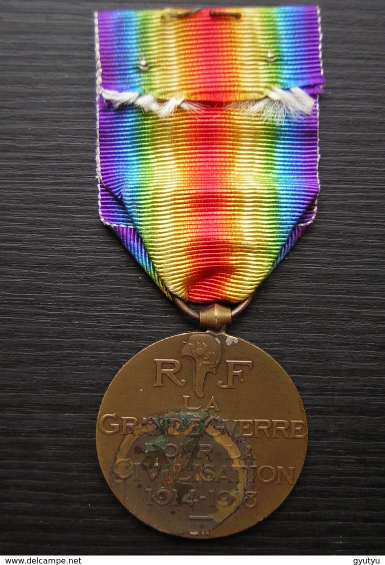 Médaille Signée Morlon: La Grande Guerre Pour La Civilisation 1914 1918, Voir Photo ! - 1914-18