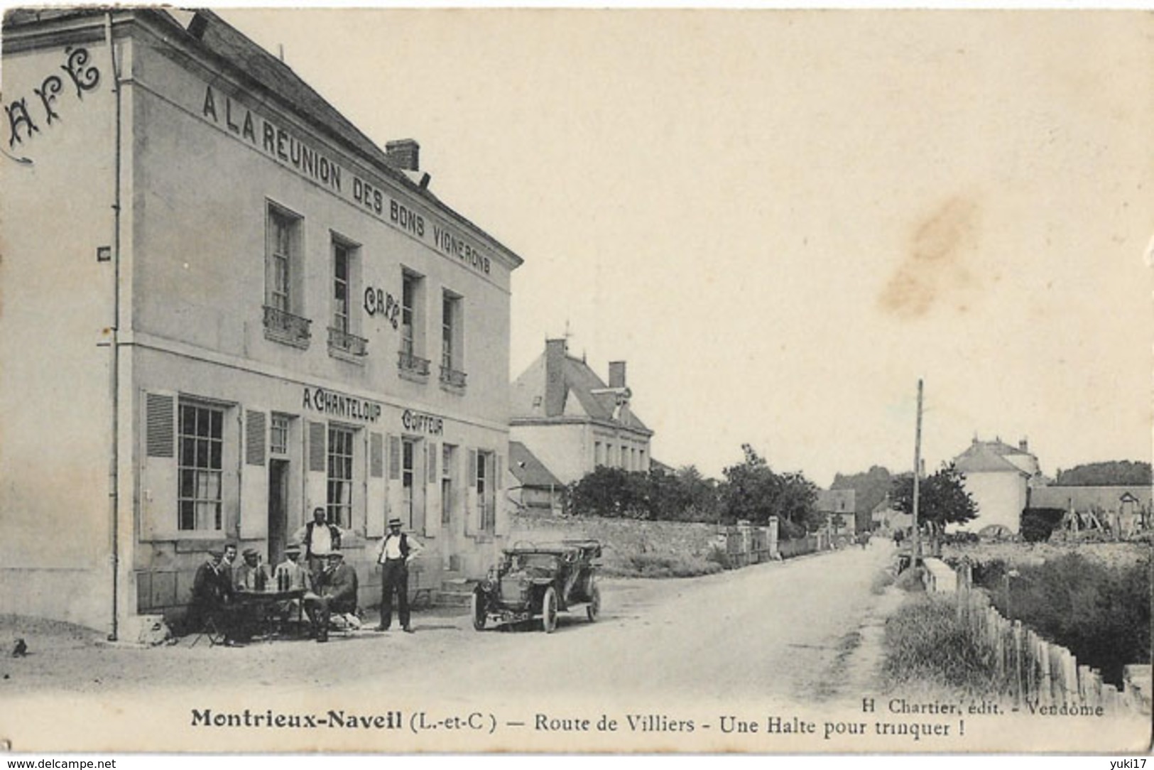 41 Montrieux Naveil Route De Villiers Cafe A La Reunion Des Bons Vignerons Chanteloup Coiffeur - Other & Unclassified