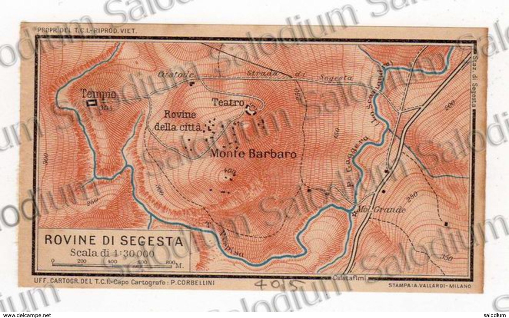 1910 - ROVINE DI SEGESTA  - SICILIA  - Mappa Cartina - Altri & Non Classificati