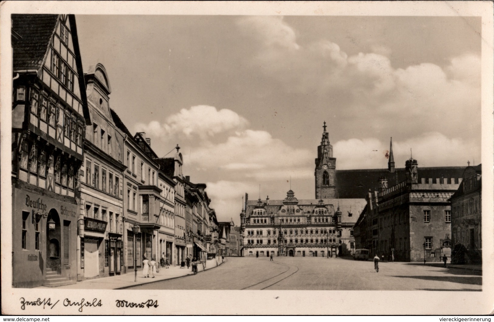 !  Alte Ansichtskarte Zerbst, Markt, 1935, Anhalt - Zerbst