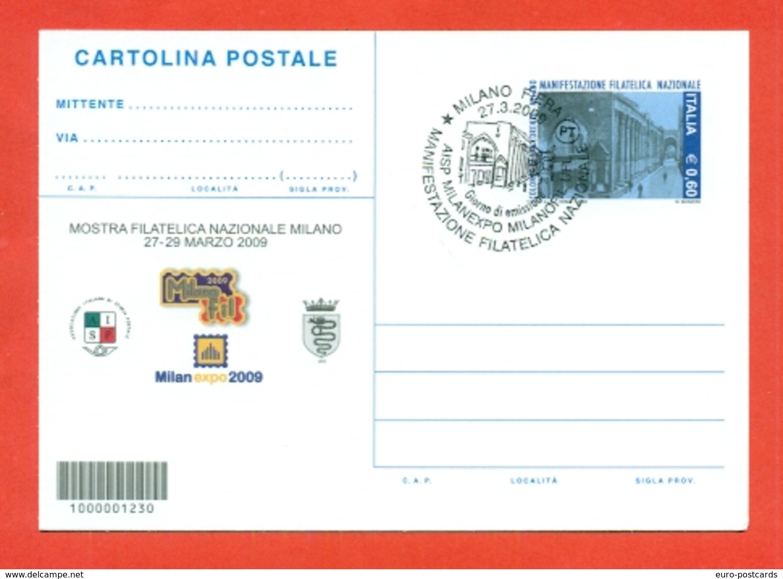 INTERI POSTALI- C 262- FDC.- ANNULLO MILANO FIERA - Entero Postal