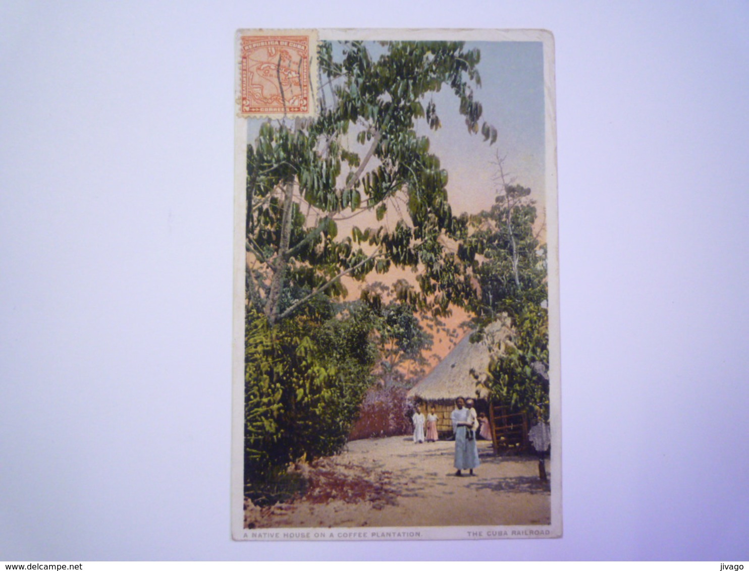 2019 - 2366  CUBA  :  A Native House On A Coffee Plantation   1916   XXX - Monde