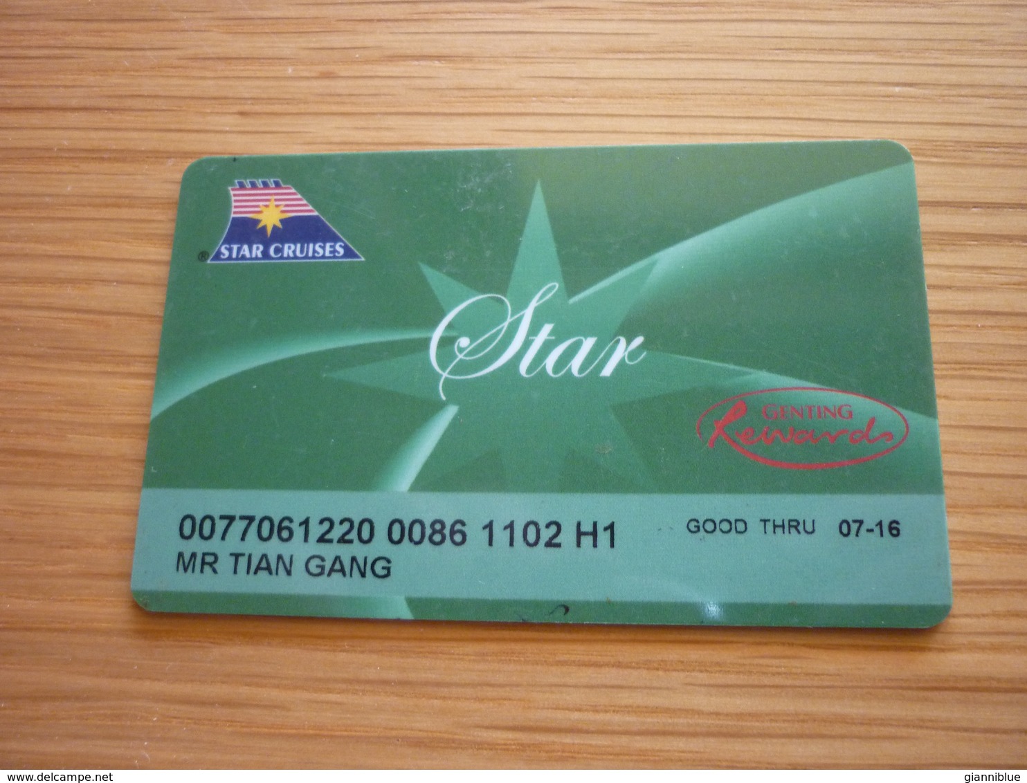 Star Cruise Cruises Genting Ship Cabin Magnetic Boarding Key Card - Cartes D'hotel