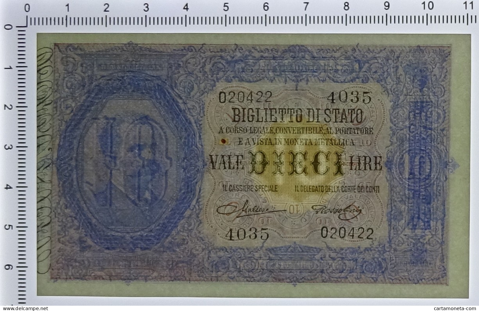 10 LIRE BIGLIETTO DI STATO EFFIGE UMBERTO I 19/05/1923 FDS-/FDS - Regno D'Italia – Other