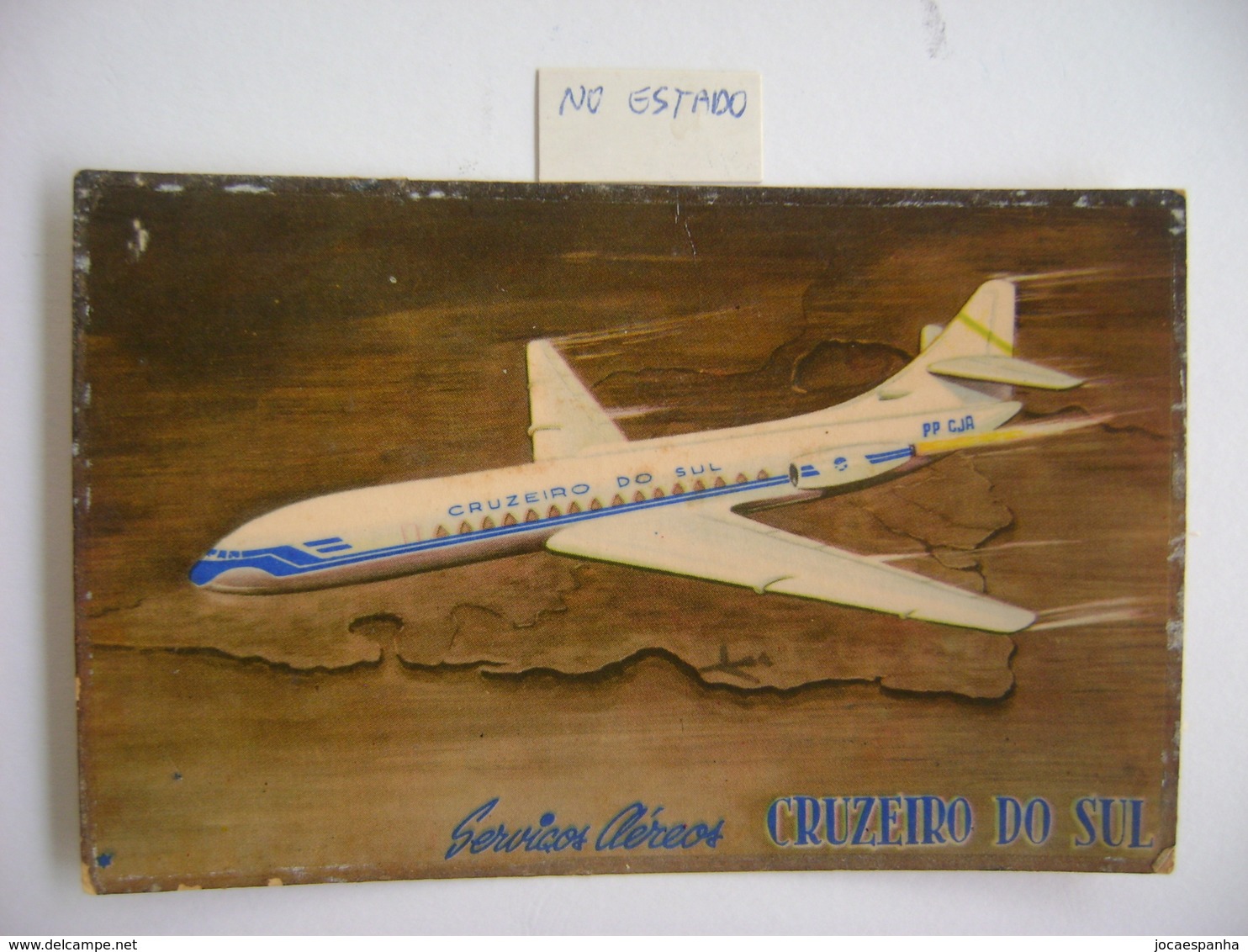 BRAZIL - OFFICIAL POST CARD FROM CRUZEIRO DO SUL  COMPANY (CARAVELLE AIRPLANE)  IN THE STATE - 1946-....: Era Moderna