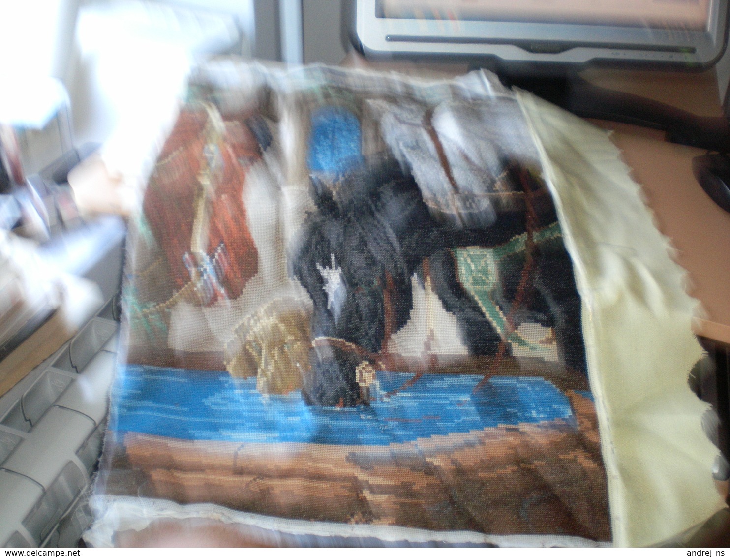 Gobelin Tapestry Horses Dog - Tappeti & Tappezzeria